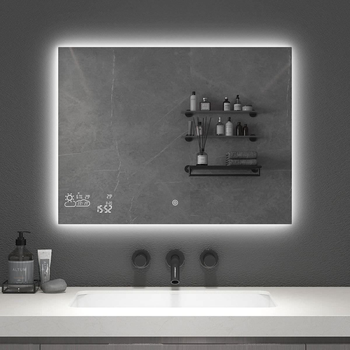 Pannello radiante ad infrarossi a specchio per bagno Crystal